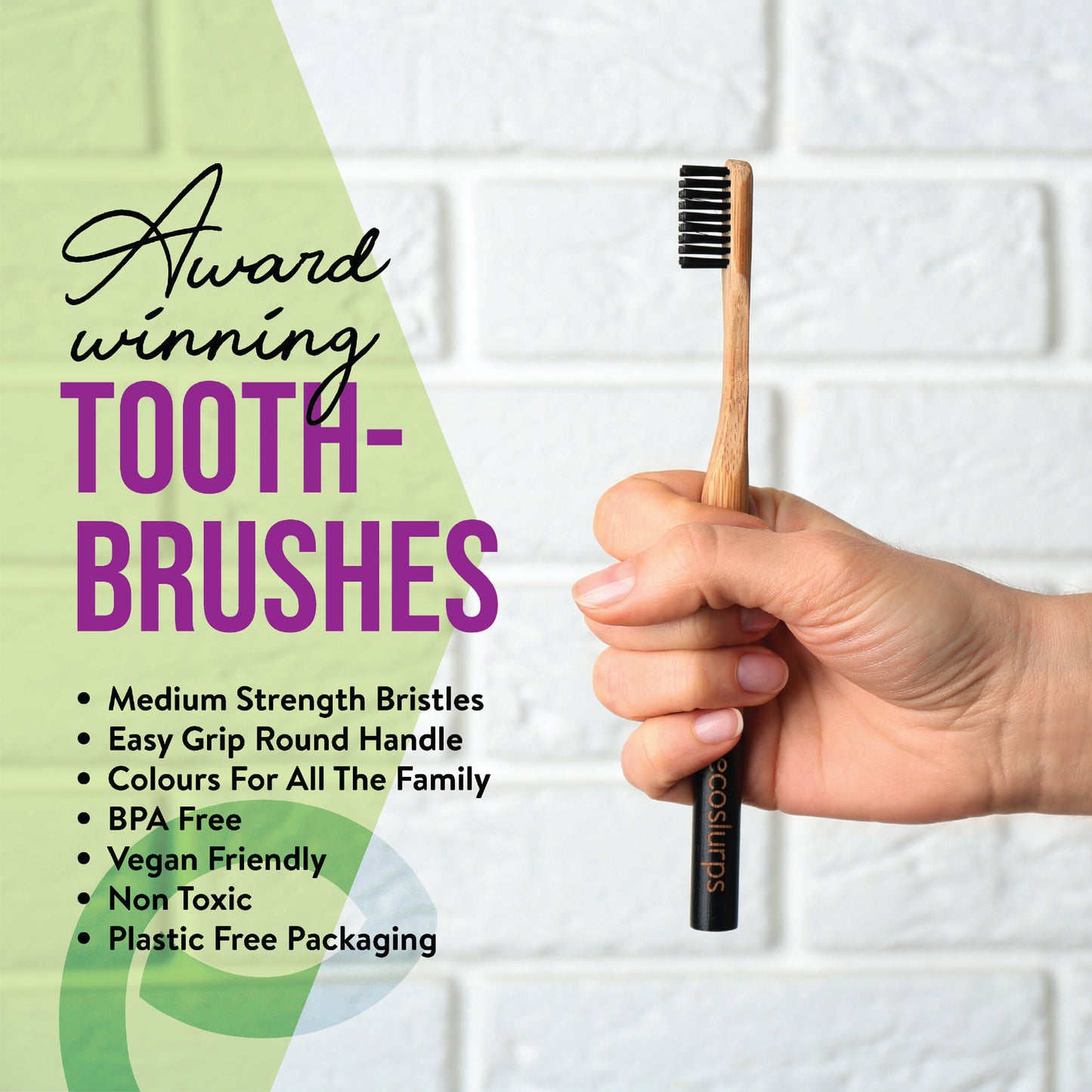Bamboo Toothbrushes - EcoSlurps Store