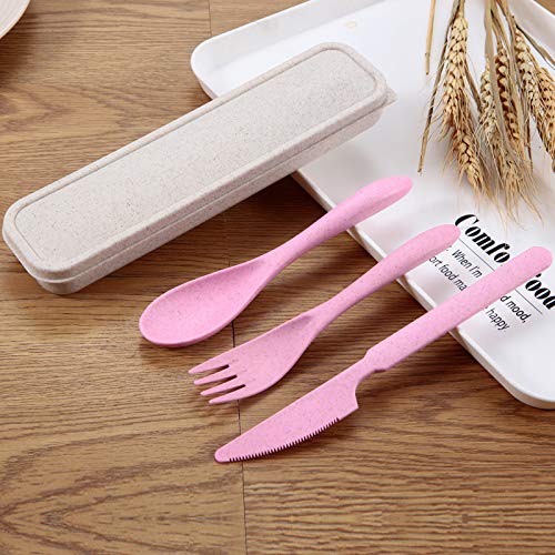 Reusable Wheat Straw Cutlery Set - EcoSlurps Store