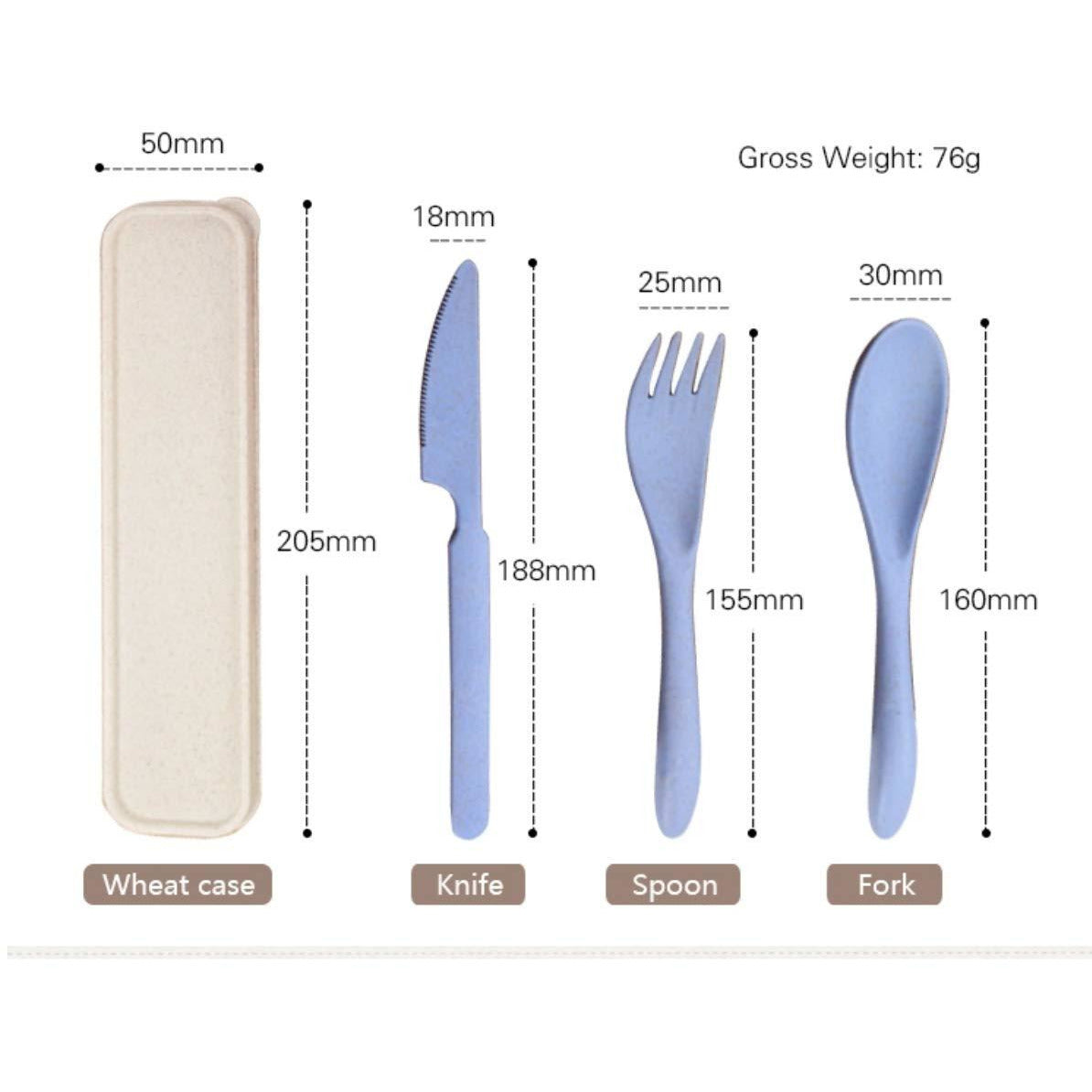 Reusable Wheat Straw Cutlery Set - EcoSlurps Store