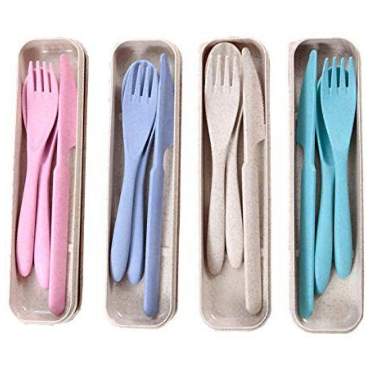 Reusable Wheat Straw Cutlery Set - EcoSlurps Store