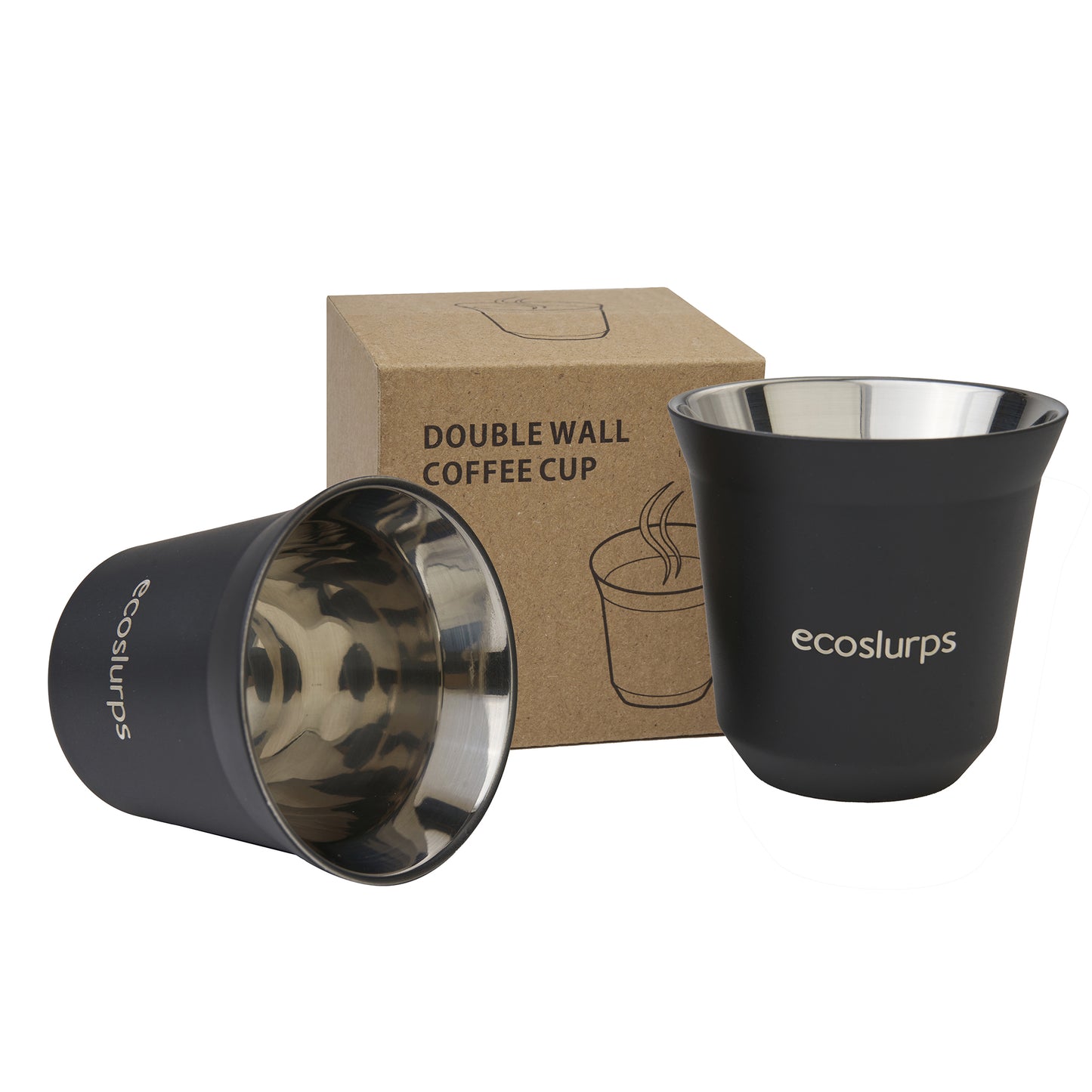 Espresso Cups - Double-wall insulated steel coffee cups