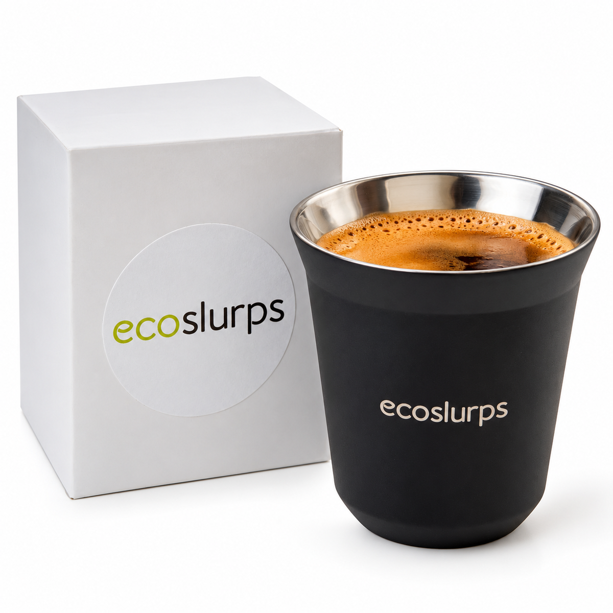 Espresso Cups - Double-wall insulated steel coffee cups