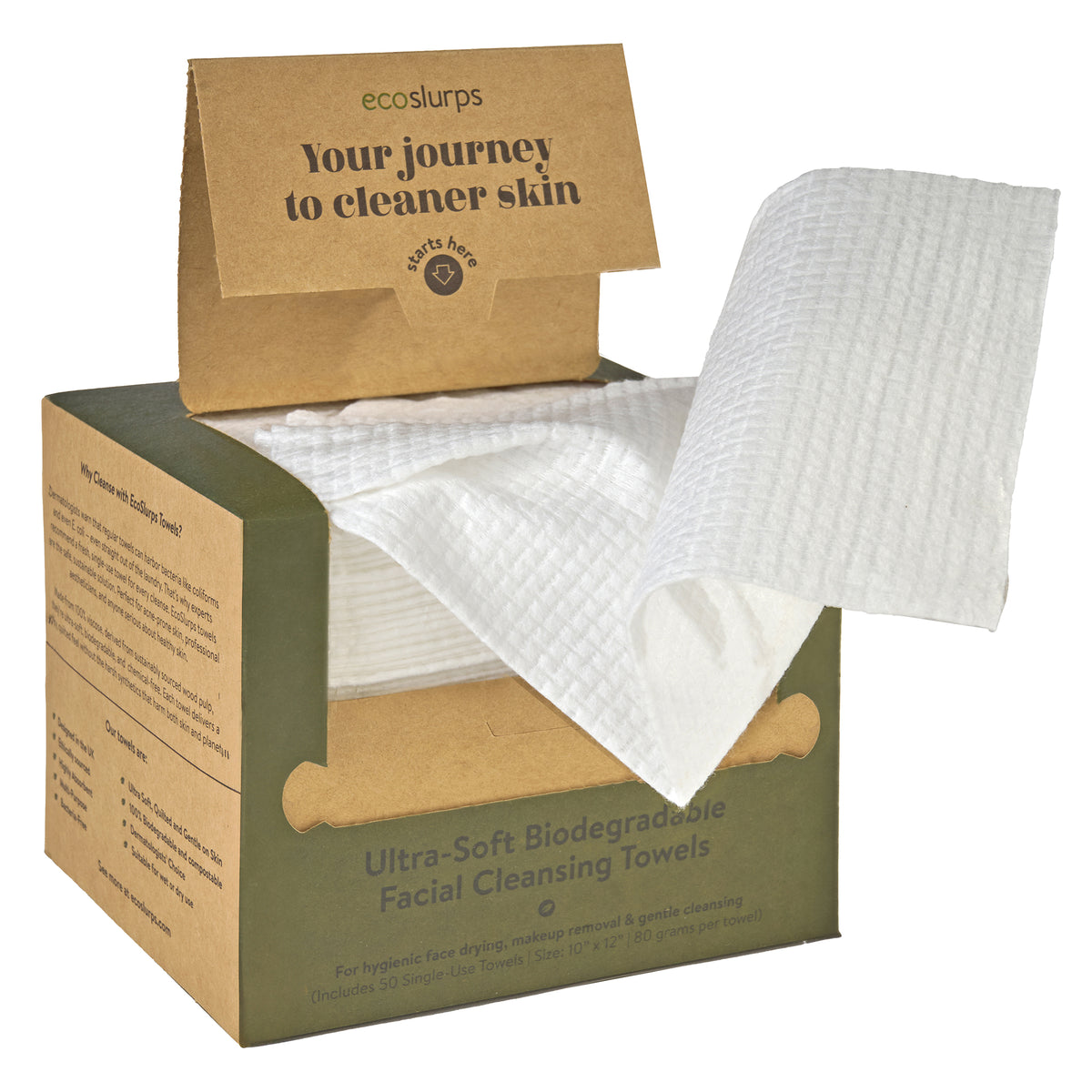 Face Cleaning Towels - Biodegradable Face Towels for Makeup Removal