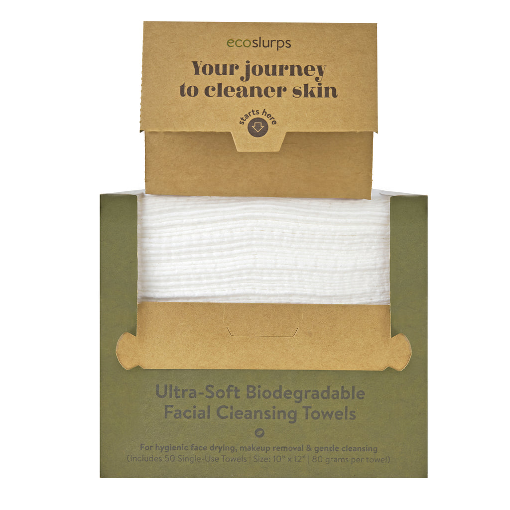 Face Cleaning Towels - Biodegradable Face Towels for Makeup Removal
