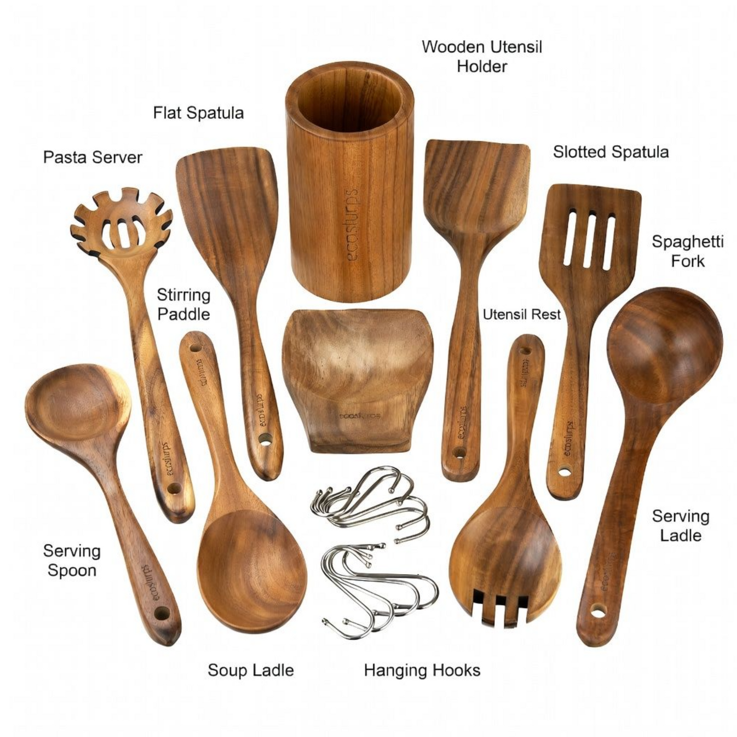Teak Kitchen Cooking Utensils