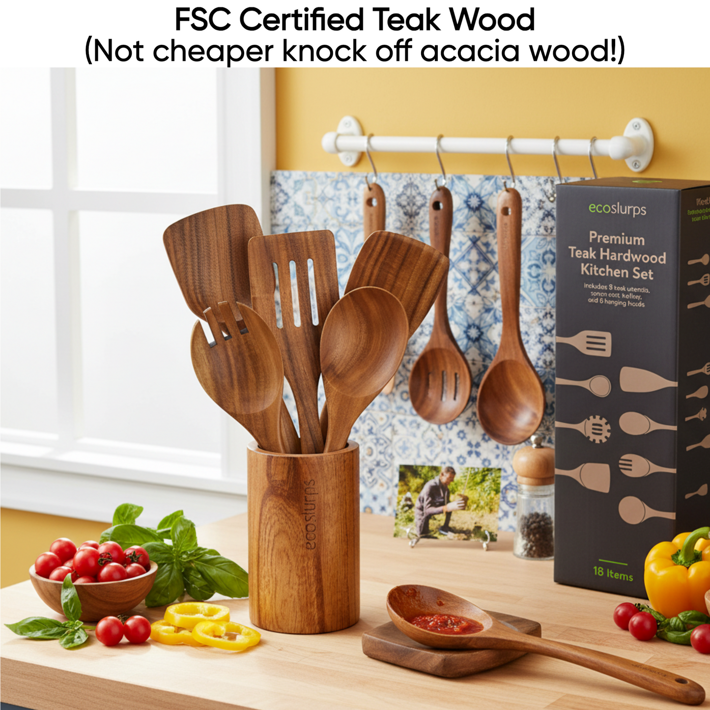 Teak Kitchen Cooking Utensils
