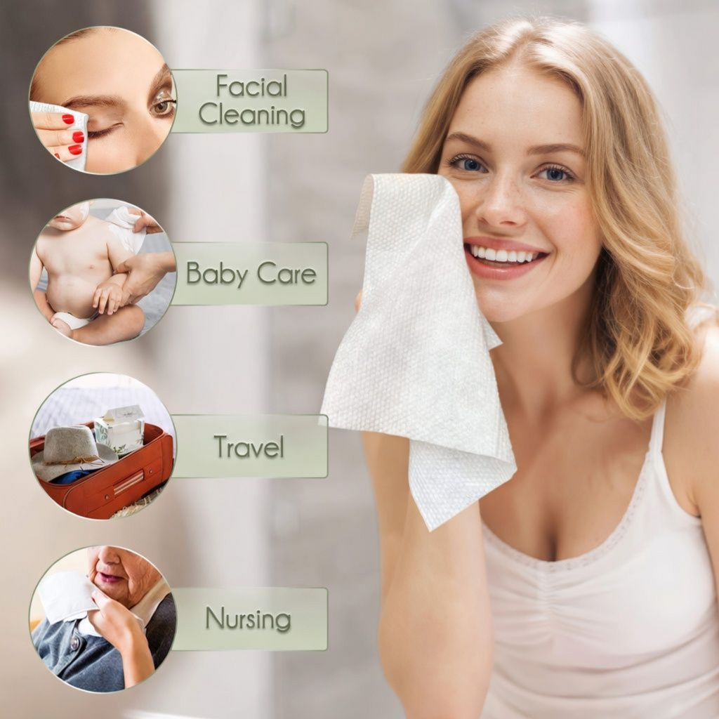 Face Cleaning Towels - Biodegradable Face Towels for Makeup Removal