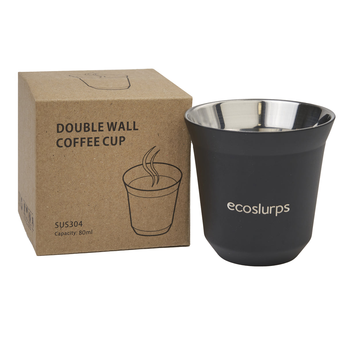 Espresso Cups - Double-wall insulated steel coffee cups