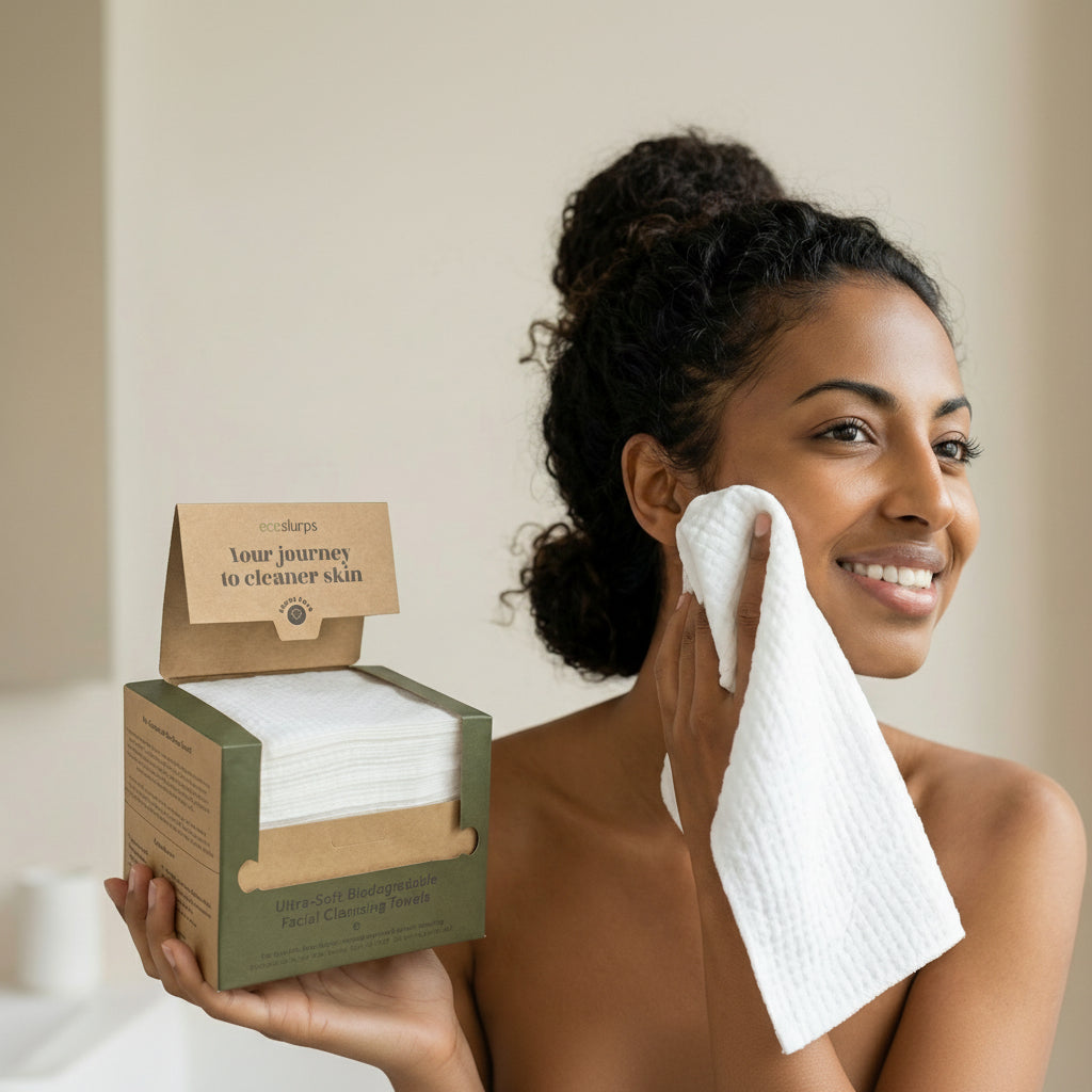 Face Cleaning Towels - Biodegradable Face Towels for Makeup Removal