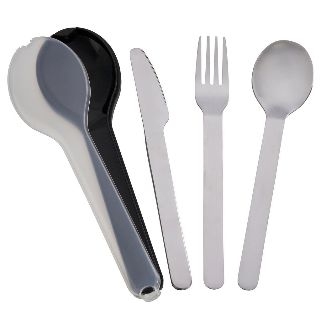 Travel Cutlery In Compact Clip Case