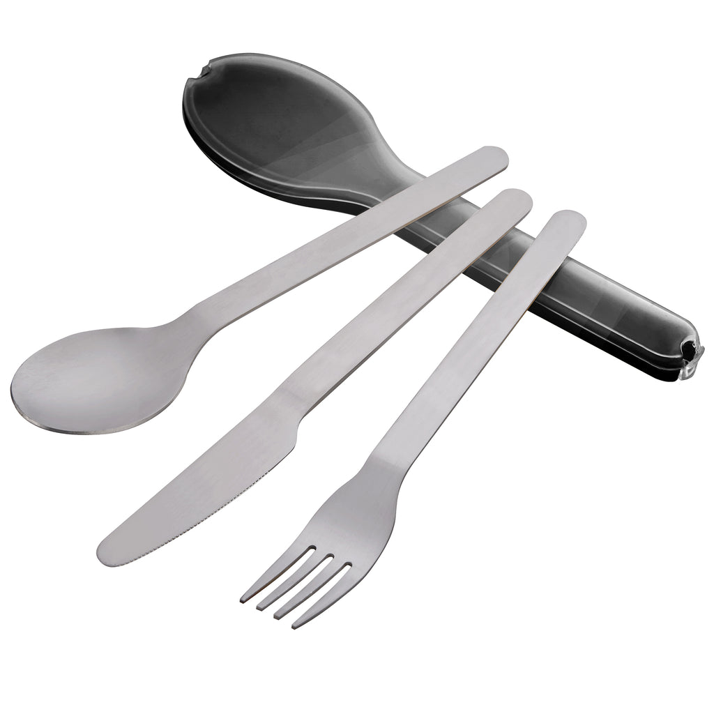 Travel Cutlery In Compact Clip Case