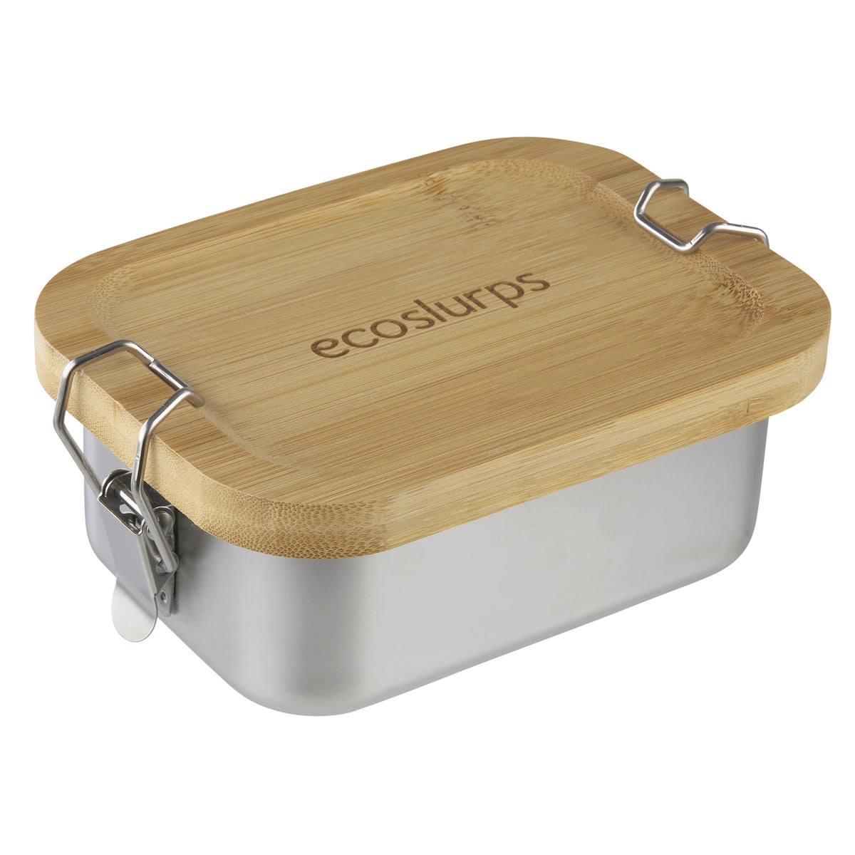 Lunchboxes with leakproof seal! Made of recycled steel, bamboo lid with strong side clips