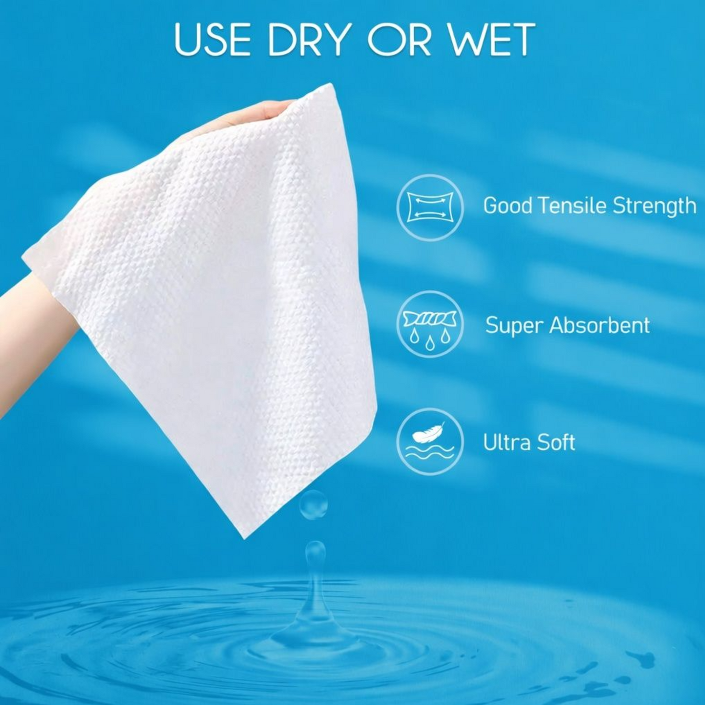 Face Cleaning Towels - Biodegradable Face Towels for Makeup Removal