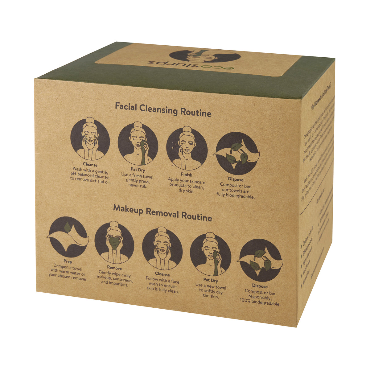 Face Cleaning Towels - Biodegradable Face Towels for Makeup Removal