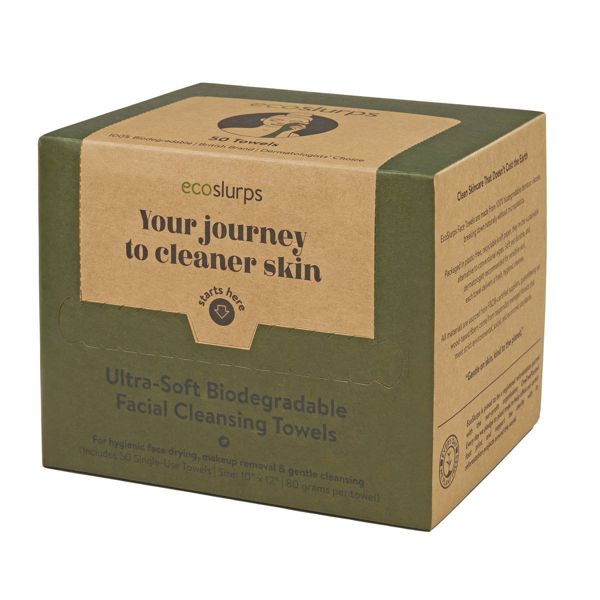 Face Cleaning Towels - Biodegradable Face Towels for Makeup Removal