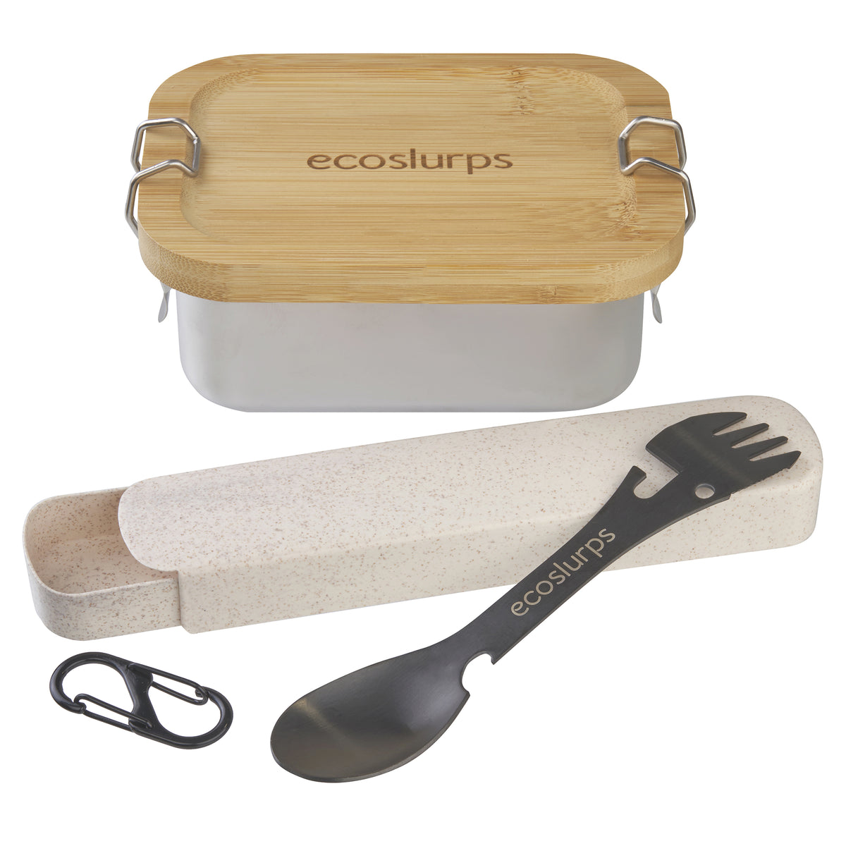 Lunchboxes with leakproof seal! Made of recycled steel, bamboo lid with strong side clips