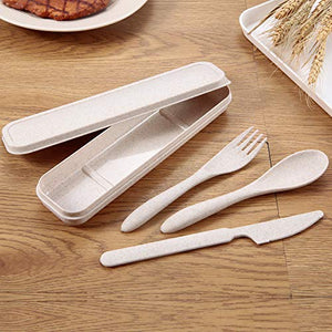 Reusable Wheat Straw Cutlery Set - EcoSlurps Store