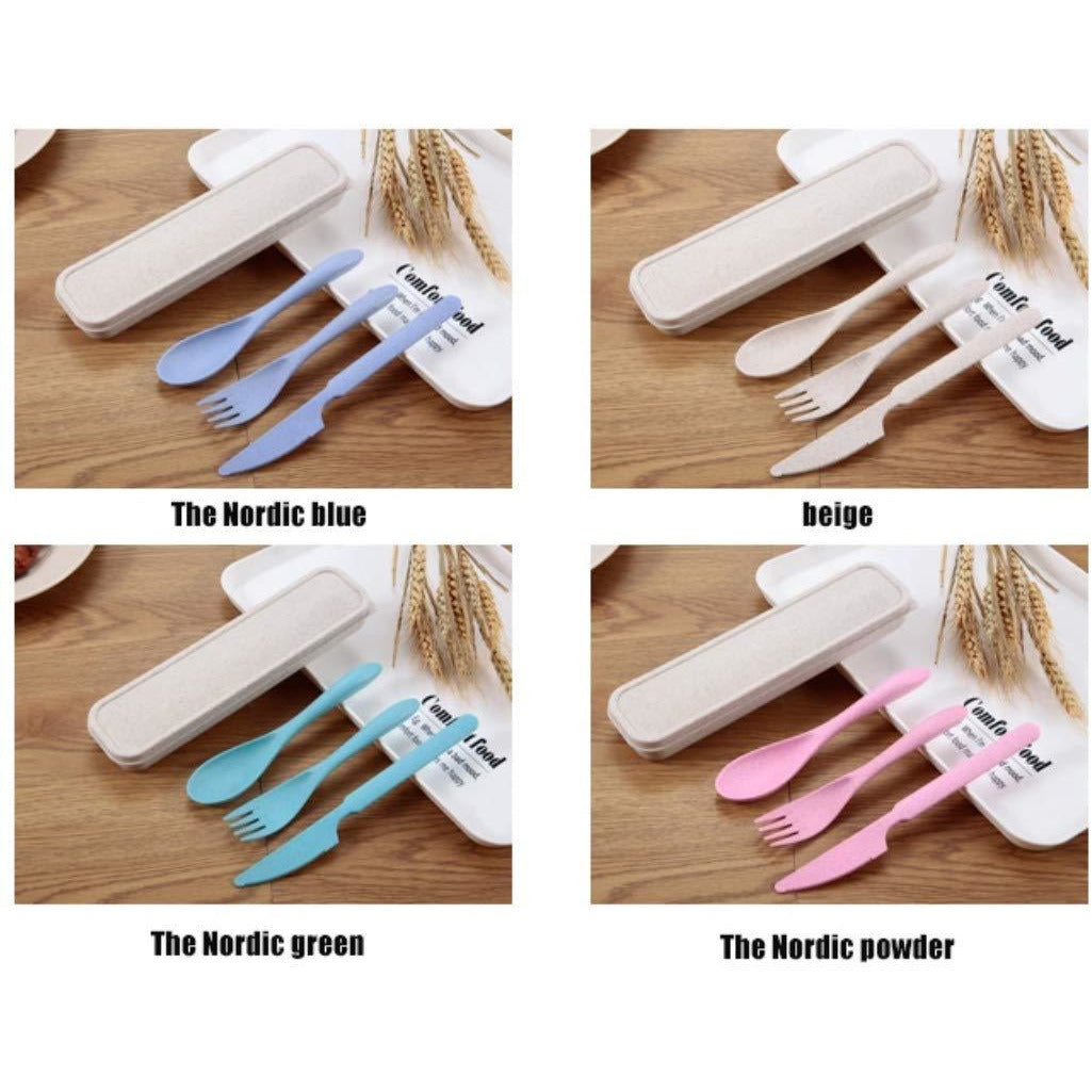 Reusable Wheat Straw Cutlery Set - EcoSlurps Store